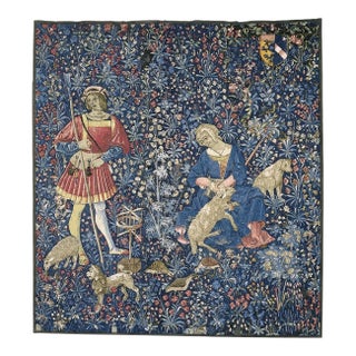 Shearing & Woolwinding Silkscreen Tapestry - 221 X 201 Cm (7'3" X 6'7") - Requires Rod Size 5 For Sale