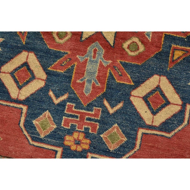 2020s Kazak Rug 10’10” X 14’11” Red Wool Tribal Hand-Knotted Oriental Carpet For Sale - Image 5 of 15