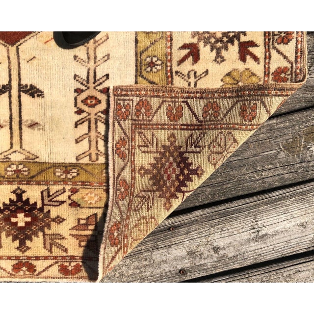 1970s Vintage Turkish Rug Prayer Design | 3'9"x6'4" For Sale - Image 5 of 5