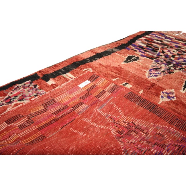 Mid 20th Century Vintage Berber Moroccan Rug - 4'00 x6'00 For Sale - Image 5 of 6