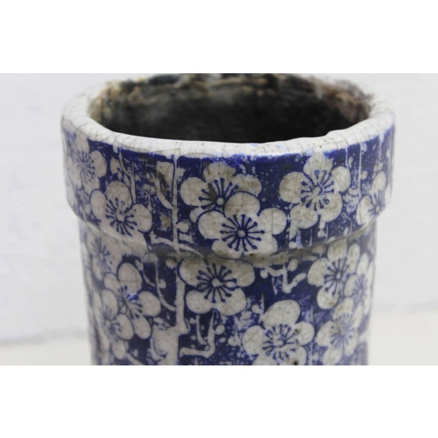 Vase in Enameled Ceramic with Floral Decoration, Early 20th Century For Sale - Image 10 of 13