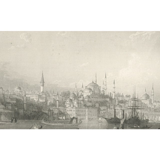 After Le Petit, Constantinople Bosphorus View, Ottoman Istanbul Panorama, 1860, Print For Sale - Image 5 of 9