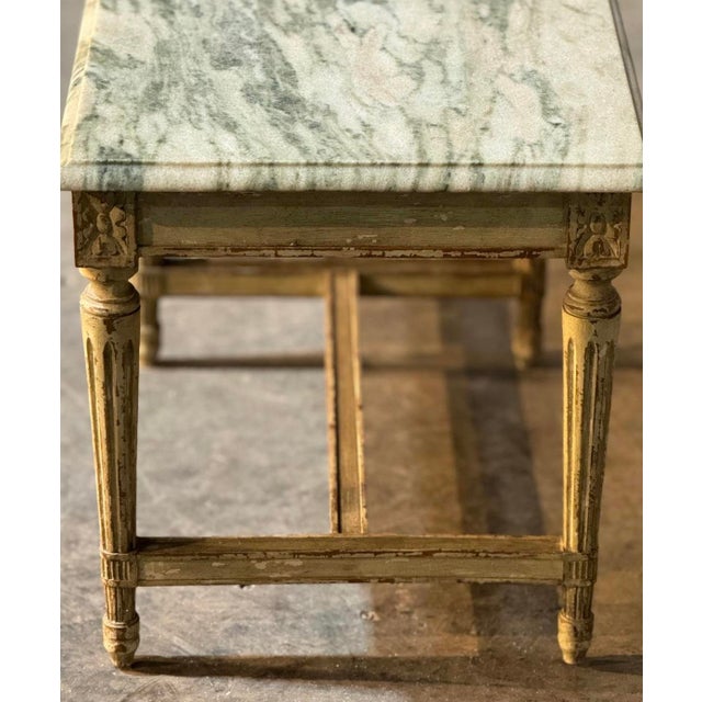 Stone French Coffee Table with Marble Top, 1920s For Sale - Image 7 of 18