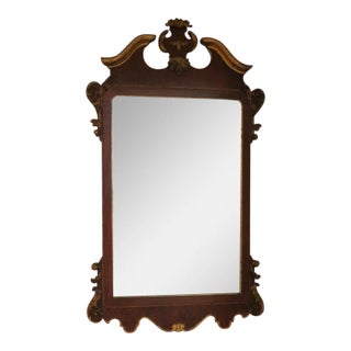 La Barge Mirror Italian Burl Wood and Gold Gilt For Sale