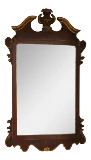 La Barge Mirror Italian Burl Wood and Gold Gilt