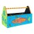 Vintage Coastal Hand-Painted Wood Fish Caddy For Sale
