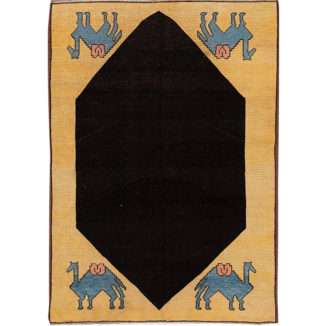 Mid-20th Century Vintage Art Deco Wool Rug For Sale - Image 13 of 13