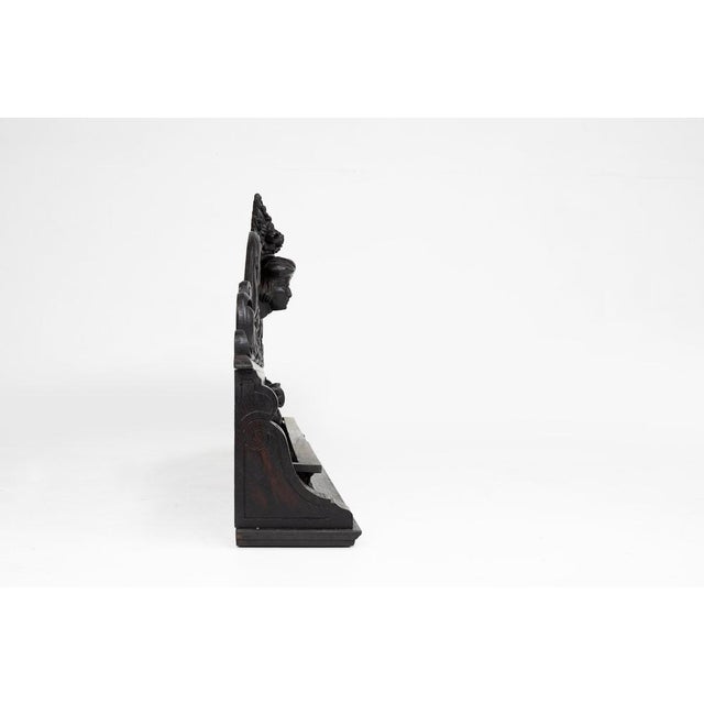 Baroque Carved Black Wooden Sculptured Shelf, France, 1850s For Sale - Image 11 of 16