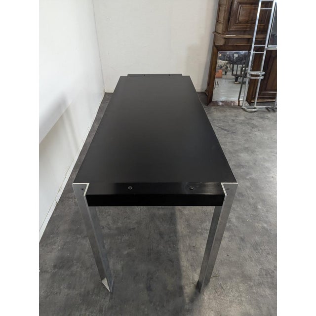 Aluminum and Wood Desk by Georges Frydman for E.F.A For Sale - Image 5 of 6