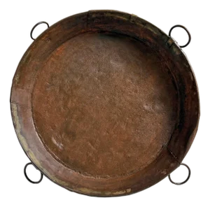 Vintage Industrial Farmhouse Large Iron Round Tray