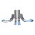 Made Goods Postmodern Sculptural Lucite Acrylic Bookends Blue Ribbon Memphis Modern Pair For Sale