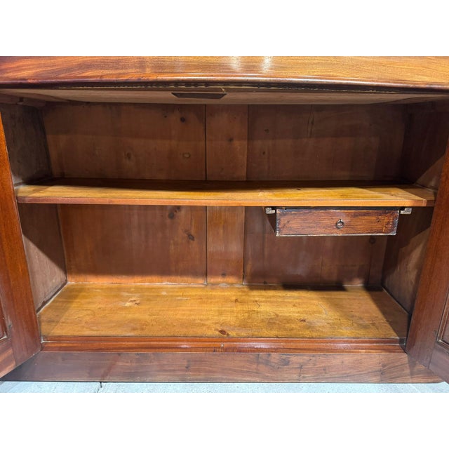Antique Victorian Carved Flame Mahogany Sideboard For Sale - Image 12 of 18