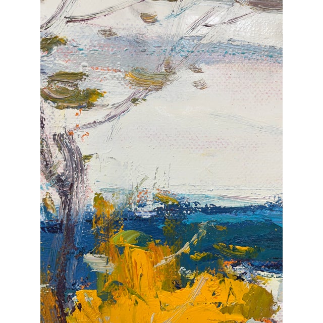 Green Impressionistic Landscape Original Oil Painting For Sale - Image 8 of 12