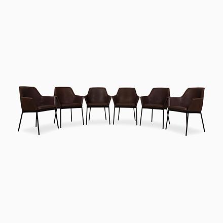 Freifrau Grace Chairs in Leather, Set of 6 For Sale - Image 17 of 17