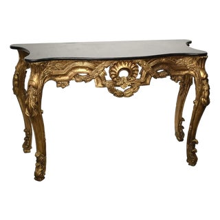 1960s French Style Marble Top Console Table For Sale