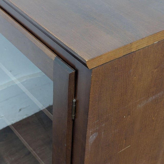 Brown Vintage Ethan Allen One Drawer Media Cabinet For Sale - Image 8 of 11