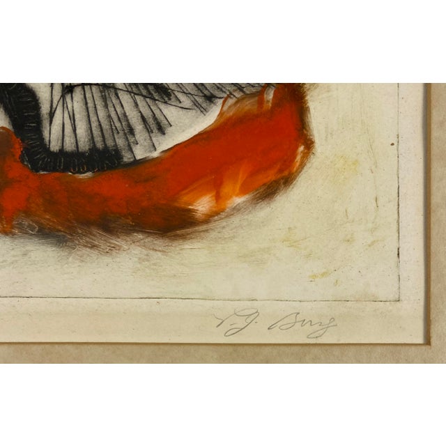 Vintage Color Lithograph by Patricia Jean Burg. Canadian artist and printmaker, active in the United States, born 1934....