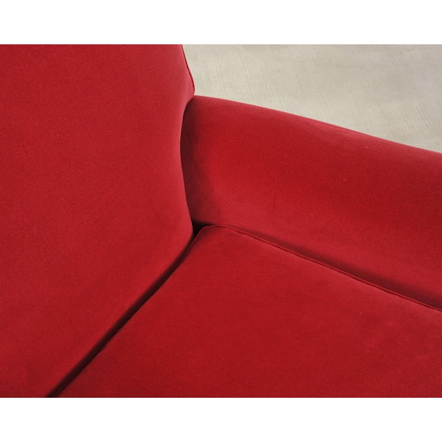 Ralph Lauren London Club Lounge Chair in Italian Red Velvet For Sale - Image 13 of 18