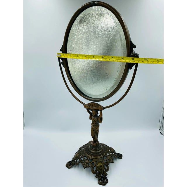 Early 1900s Golden Mfg. Co. Chicago Swivel Asian-Style Vanity Mirror For Sale - Image 9 of 12