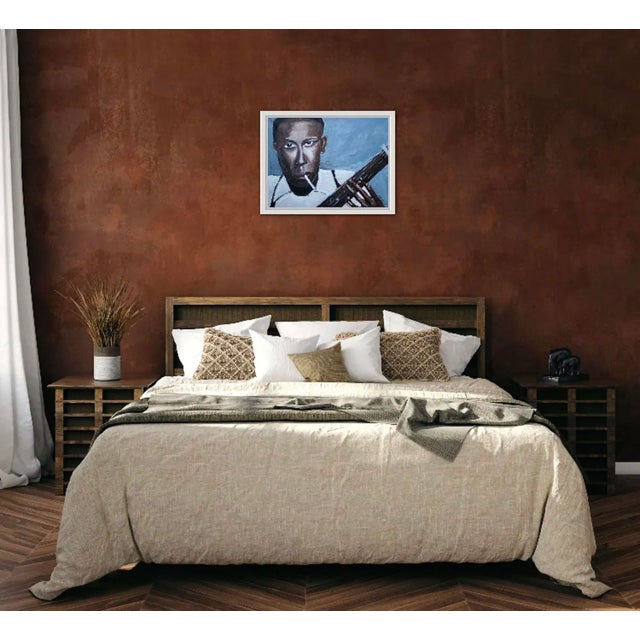 Blue Contemporary Portrait African American Blues Musician 27 Club For Sale - Image 8 of 12