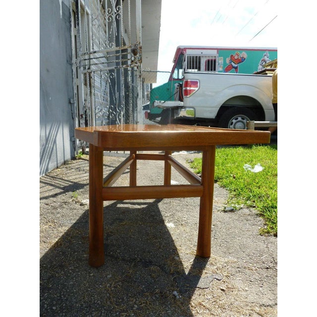 Wood Mid-Century Edward Wormley Dunbar Angled Form Mahogany Coffee Table For Sale - Image 7 of 13