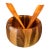 1970s Dansk Ihq Jens Quistgaard Wood Salad Bowl and Tong Set For Sale