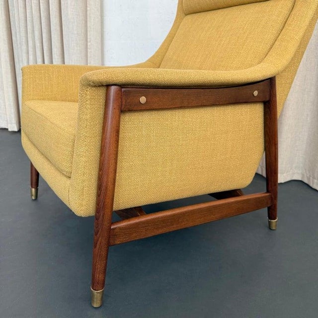1950s Scandinavian Modern Upholstered "Scania" Armchair by Folke Ohlsson For Sale - Image 9 of 10