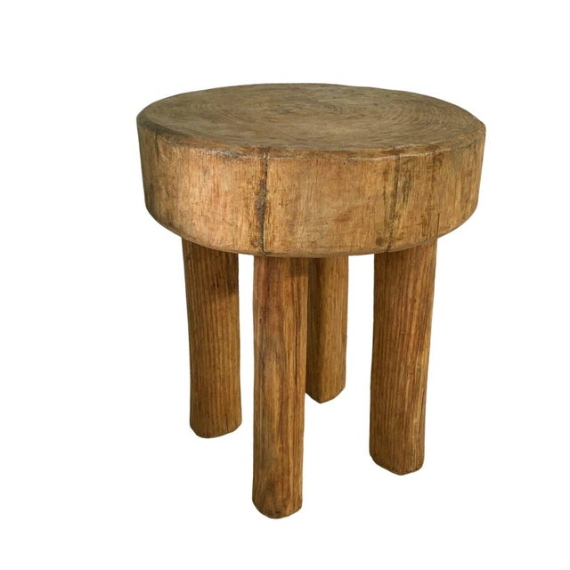 1980s African Vintage Carved Wood Milk Stool Hehe Gogo People Tanzania 13" H For Sale - Image 5 of 5