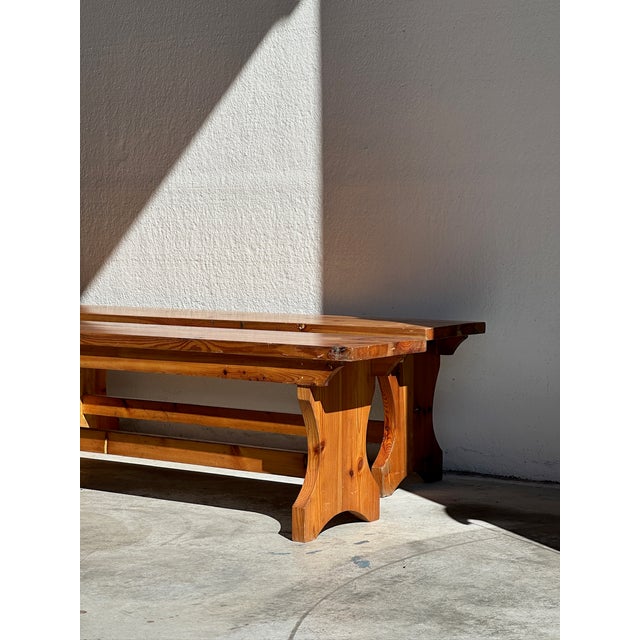 Wood Vintage Wooden Benches, 1970s, Set of 2 For Sale - Image 7 of 15