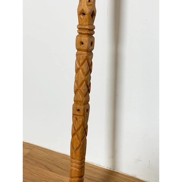 C. 1950s Hand Carved Folk Art Canes / Sticks by Joseph Deveau - Set/3 For Sale - Image 10 of 13