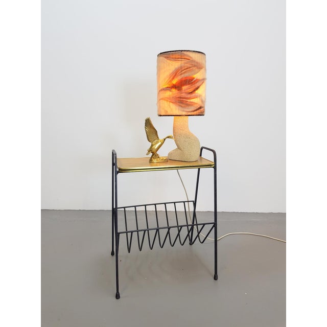 Brutalist Arts & Crafts Style Brutalist Natural Stone Table Lamp, 1970s For Sale - Image 3 of 16