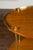 Brown English Midcentury Mahogany Oval Two-Tiered Table with Brass Accents For Sale - Image 8 of 12