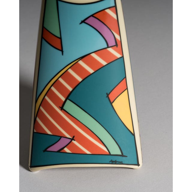 1990s Flash Porcelain Vase and Candleholder Set by Dorothy Hafner for Rosenthal, 1980s, Set of 4 For Sale - Image 5 of 14