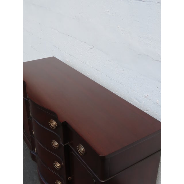 Drexel 1940s Mahogany Long Credenza Sideboard Media Console 6626 For Sale - Image 11 of 18