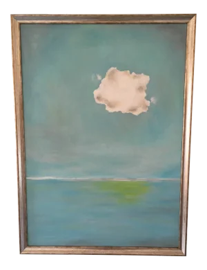 Big Cloud With Silver Line Oil Painting
