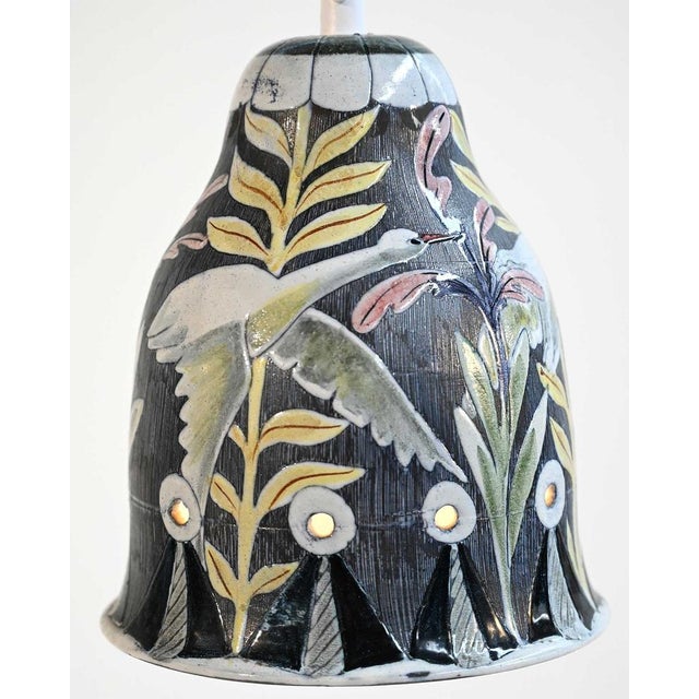 Ceramic Tilgmans Hanging Lamps in Glazed Stoneware, 1960s, Set of 2 For Sale - Image 7 of 8