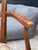 Wood Antique Rustic Office Chair in Cherrywood and Fabric, 1950s For Sale - Image 7 of 18