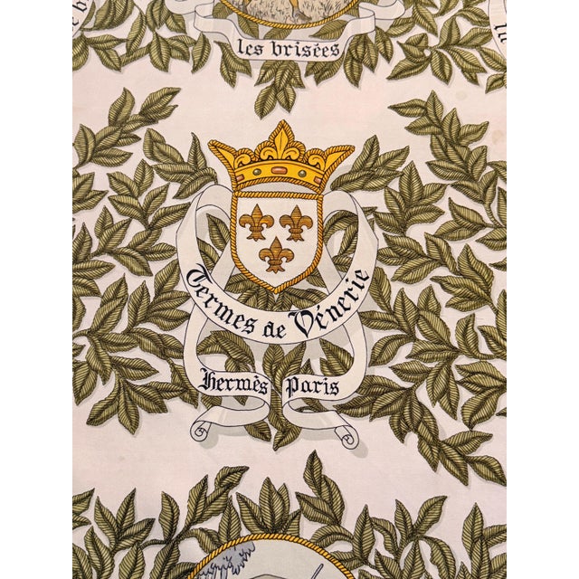 Textile HERMÈS TERMES de VÉNERIE designed by Charles-Jean Hallo 1966 For Sale - Image 7 of 10