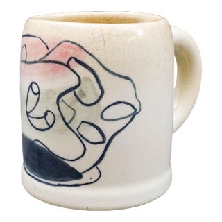 Amelia Pelaez Master Artist Painted Ceramic Mug a.p. 1952 For Sale