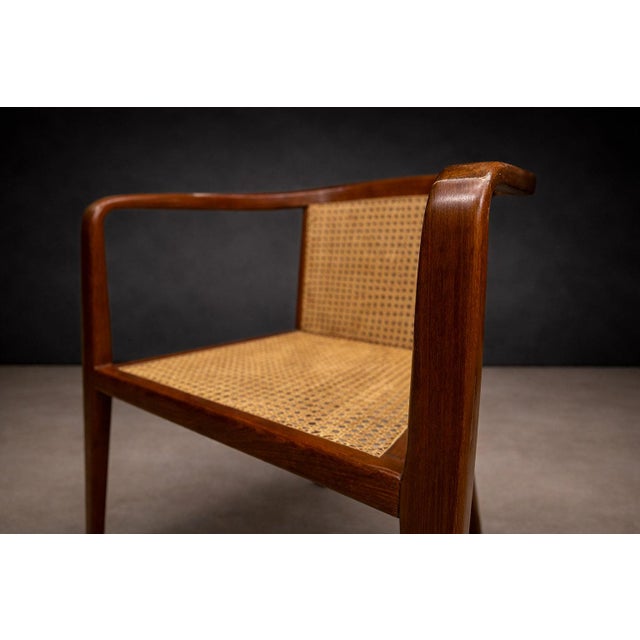 Armchair in Hardwood & Cane, John Graz, 1950s For Sale - Image 11 of 13