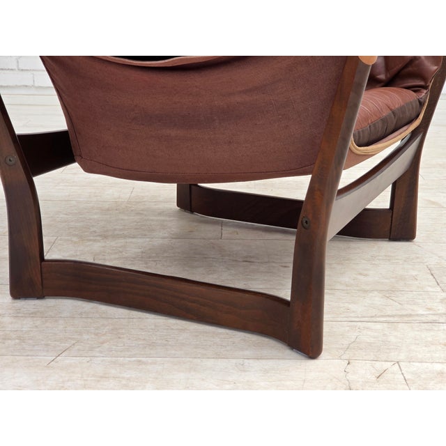 Brown Norwegian Trega Lounge Chair by Tormod Alnaes, 1970s For Sale - Image 8 of 18