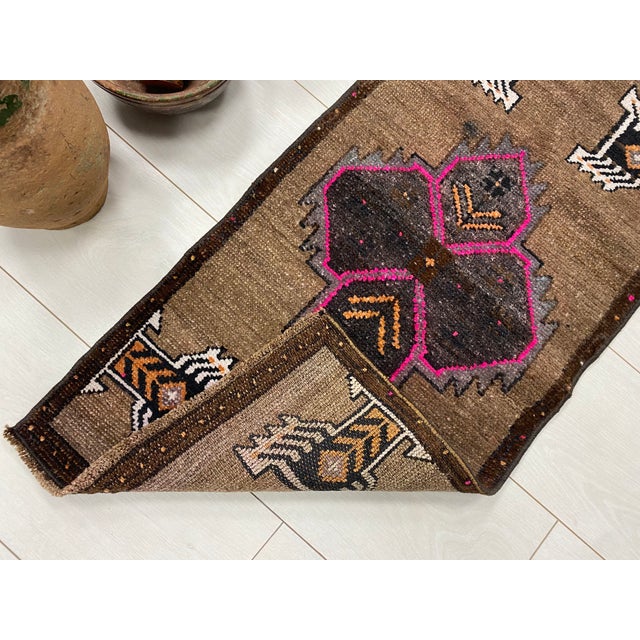 Turkish Vintage Small Area Carpet For Sale - Image 3 of 5