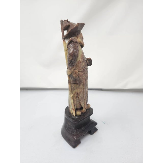 Chinese Late 19th Century Chinese Warrior Stone Carving For Sale - Image 3 of 9