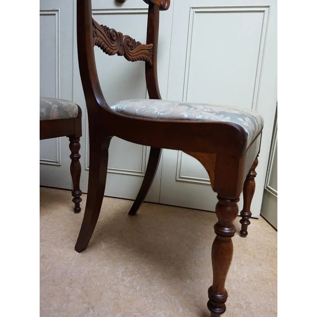 Brown Set of 19th Century Regency Mahogany Cornucopia Dining Chairs For Sale - Image 8 of 12
