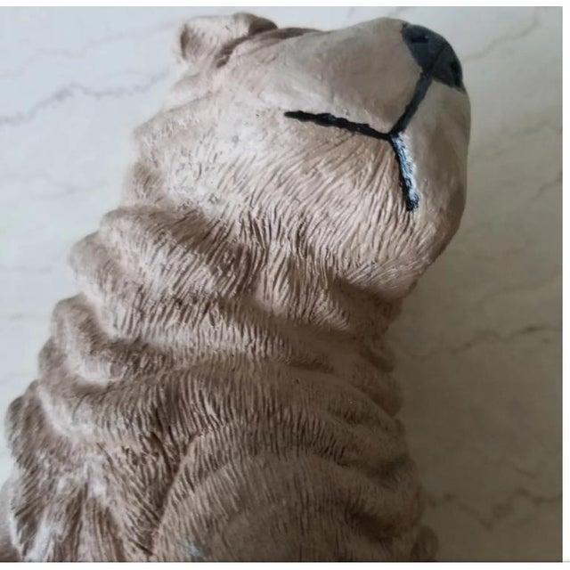 1986 Shar Pei Dog Sculpture Sandicast For Sale In San Diego - Image 6 of 12