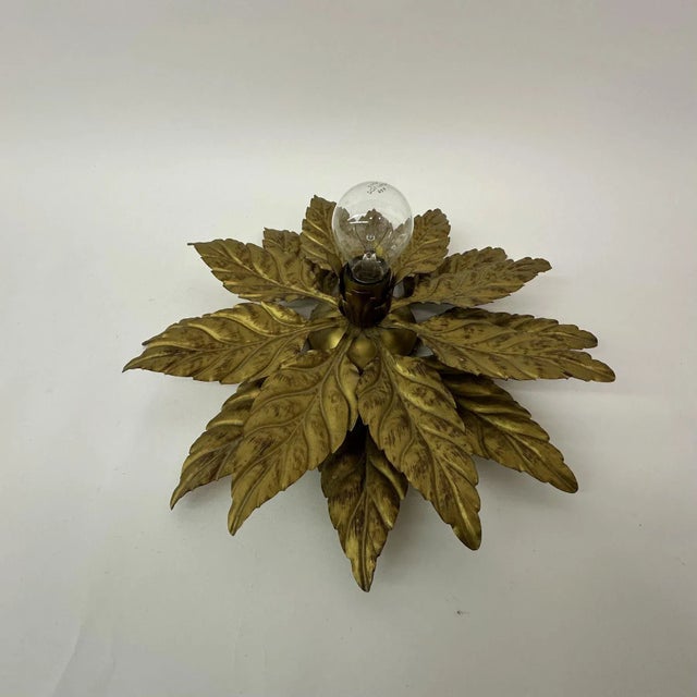 Wall Lamp Leafs from Hans Kögl, Germany, 1970s For Sale - Image 3 of 8