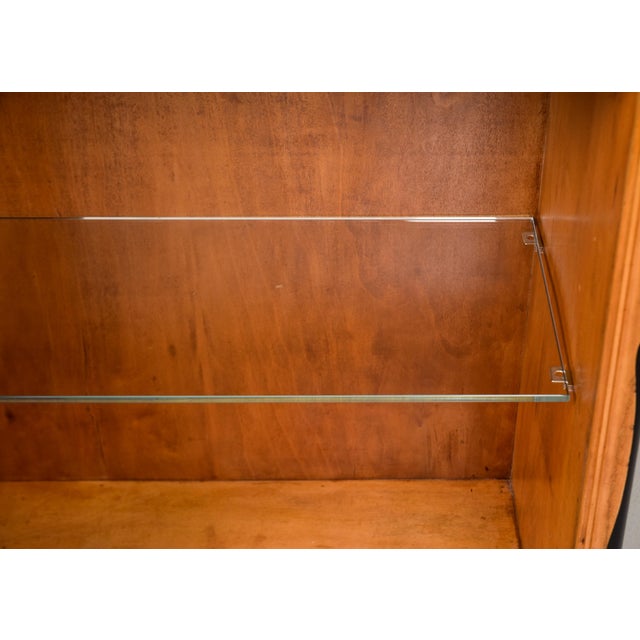 Mid-Century Italian Ebonized and Beech Sliding-Door Cabinet For Sale - Image 11 of 11