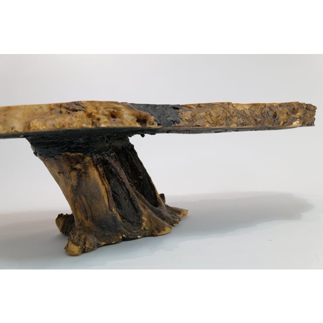 California Buckeye Burlwood Cocktail Table by Mountain Craft, 1970s For Sale - Image 16 of 18