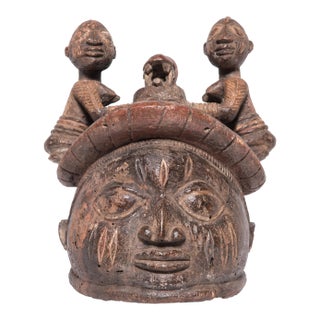 Nigerian Yoruba Gelede Helmet Mask, C. 1950 For Sale
