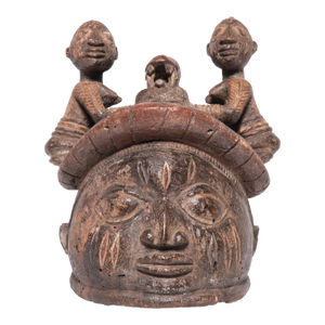 Nigerian Yoruba Gelede Helmet Mask, C. 1950